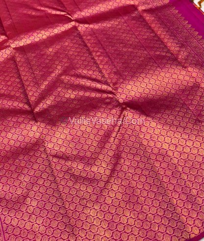 Pure Kanchipuram Silk Saree - Pazhum Pazhamum Checks - VVPS017