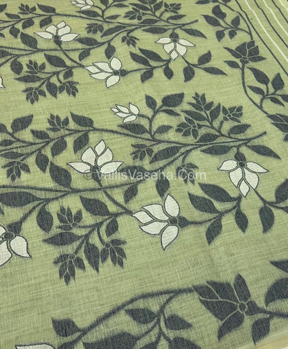 Muga Cotton Saree - Contrast Blouse - VVMCS001