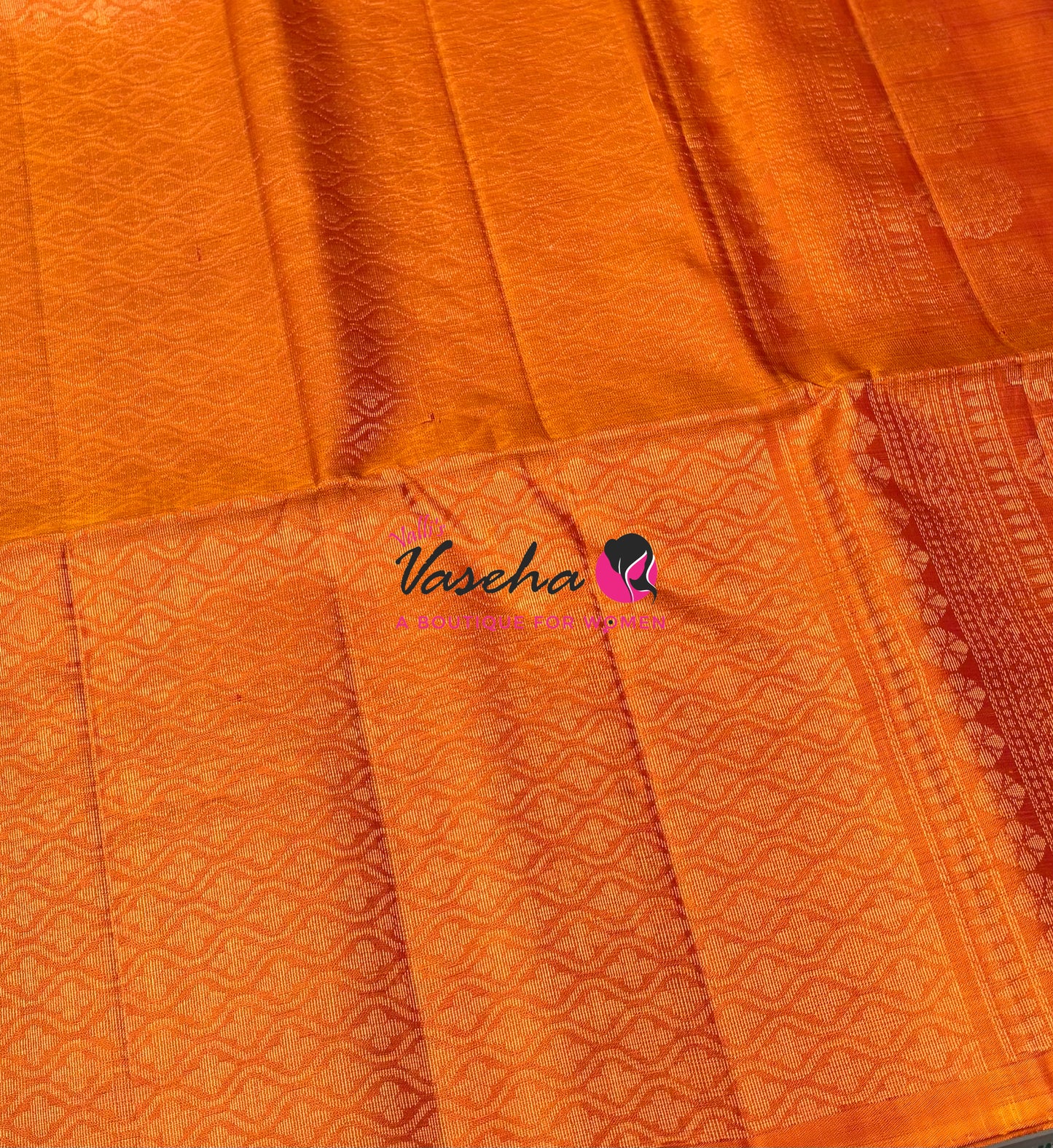 Pure Soft Silk Saree  - Orange Shade - VVPSS094