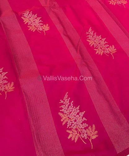 Semi Soft Silk - Border less - Rani Pink Shade -VVSSS026