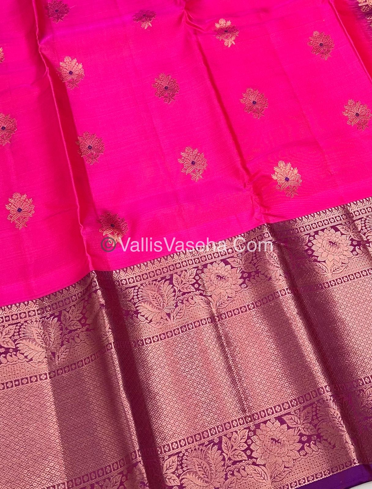 Half Mix - Pure Soft Silk Saree - Pink & Purplish Pink Shade - VVPSS031