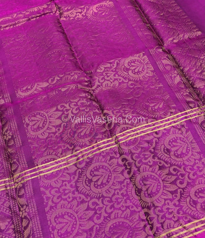 Half Mix - Pure Soft Silk Saree - Long Retta Petta Border with Butta - VVPSS050