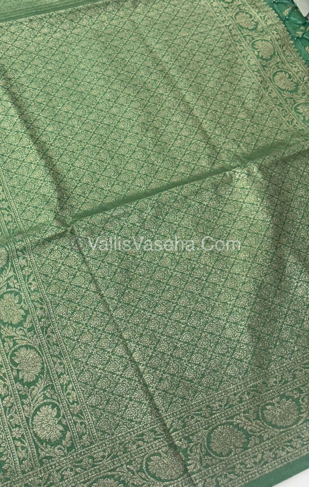 Banarasi - Heritage Silk - Semi Kathan Silk - Pista Green Shade- VVBHS001