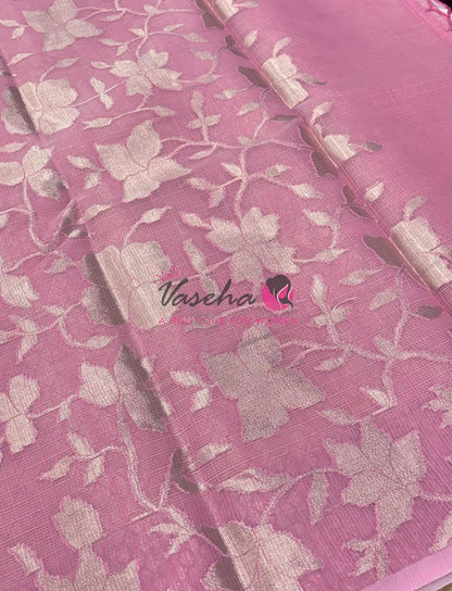 Kota Saree - Embroidery Weaving - Green Shade - VVKES001