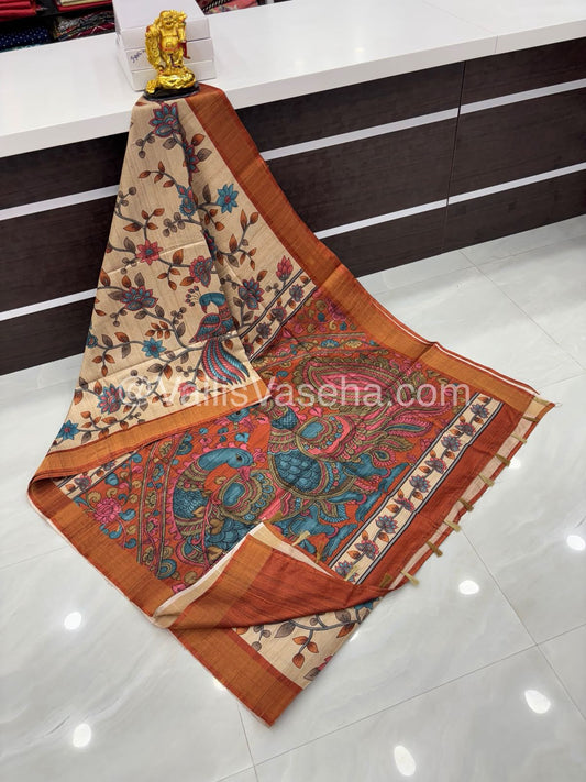 Art Silk / Semi Gicha Tussar Saree  - VVSGT003