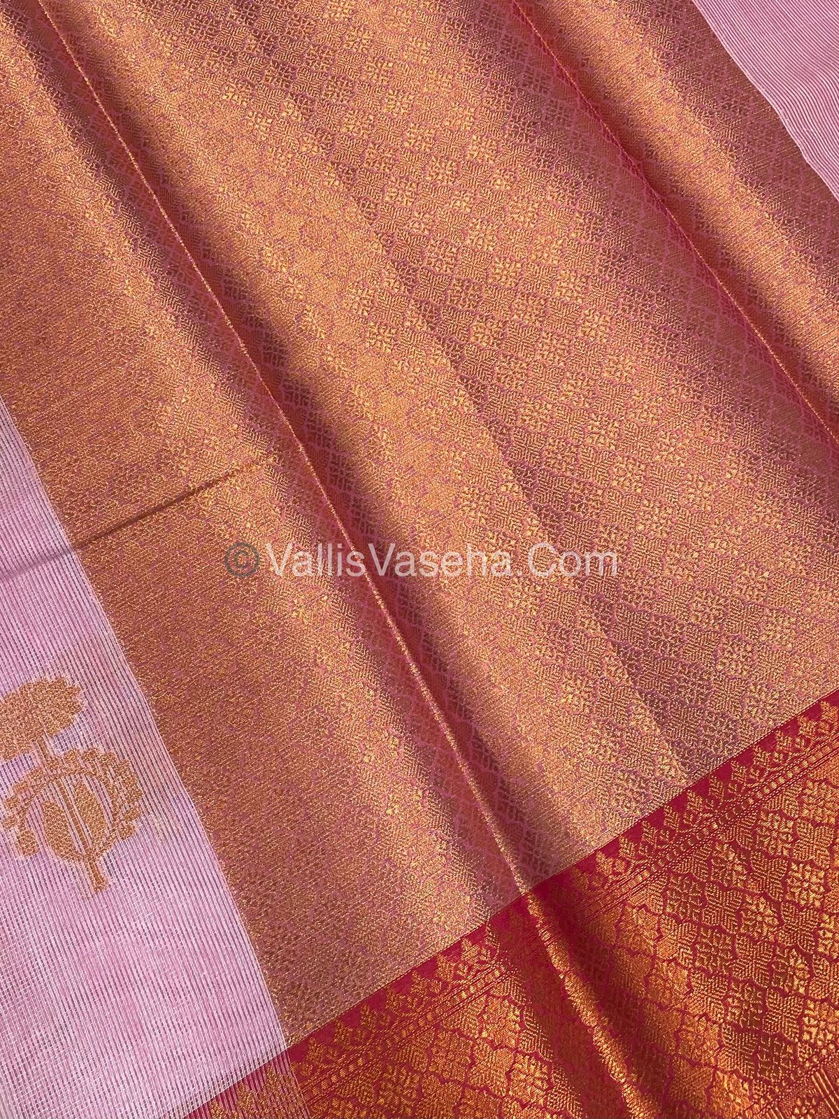 30% less - Offer Saree - Semi Banarasi Tissue Silk Saree - VVDS007