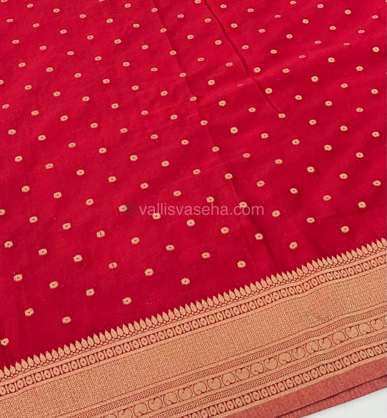 Banarasi - Premium Georgette Saree - Yellow & Red Combo-  VVPVG003