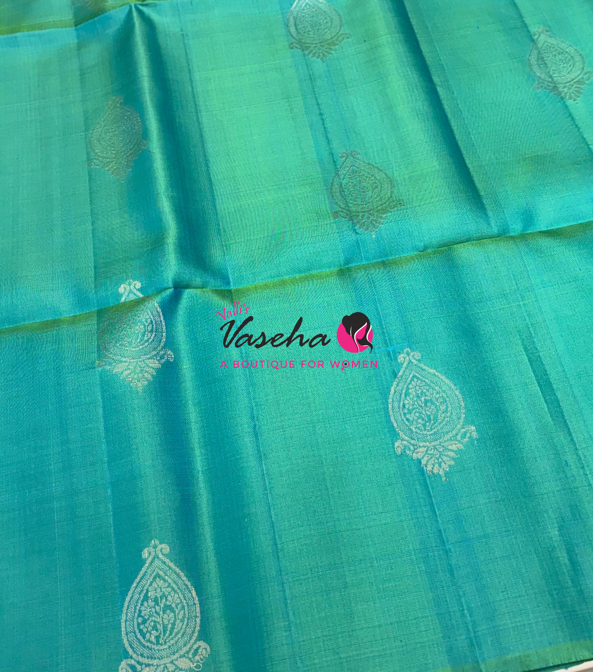Pure Soft Silk Saree  - Turquoise Blue Shade - VVPSS123