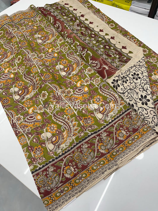 Pure Kalamkari Cotton Saree - VVPKC001