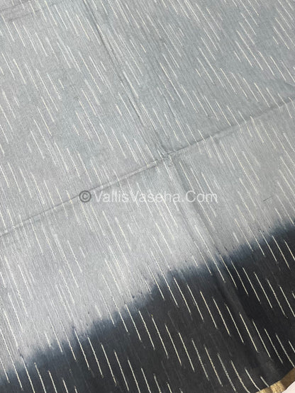 Bhagalpuri Silk | Grey with Black Shade | VVBS010