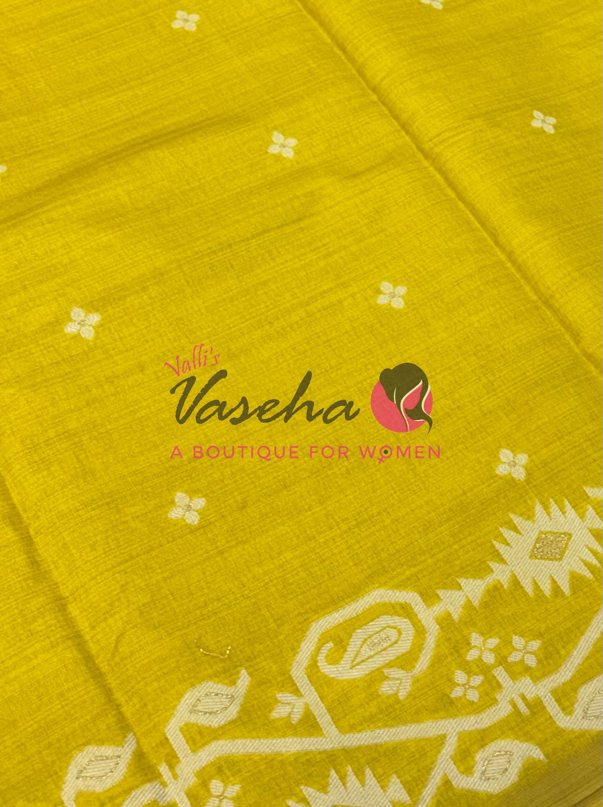 Semi Gicha Tussar Silk - Lemon Green Shade - VVGTS002