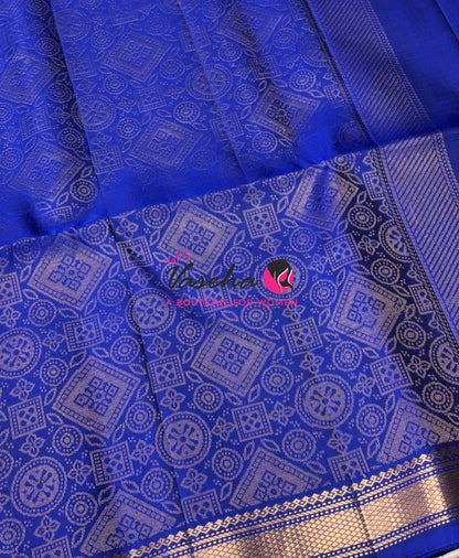 Pure Soft Silk Saree  - Blue Shade - VVPSS144