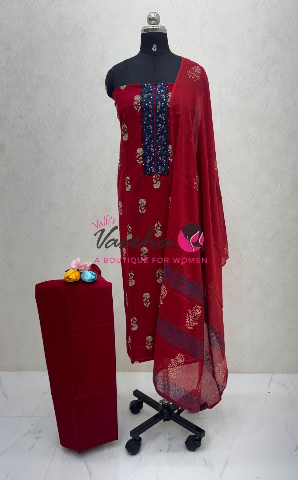 Unstitched Pure Cotton Salwar Material  | VVUSM027