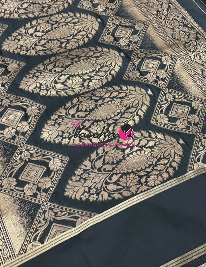 Semi Soft Silk  - Black Shade -VVSSS040