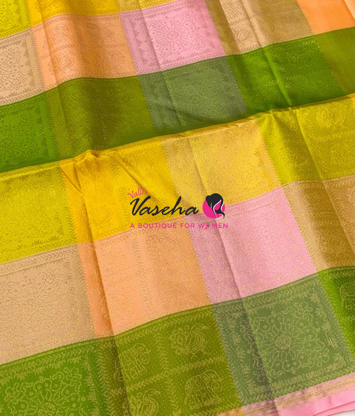 Pure Soft Silk Saree - Partly Pallu -  Half & Half Saree - VVPSS088