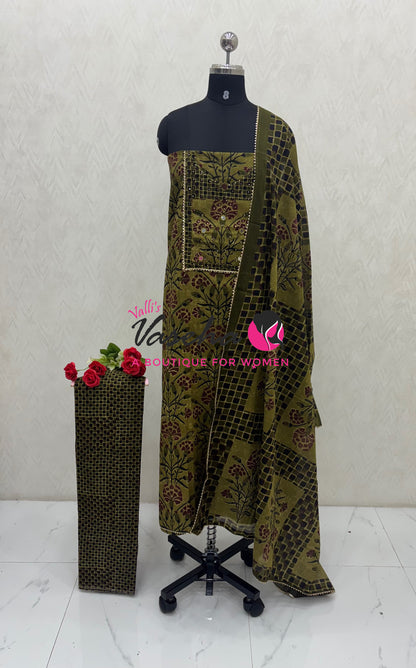 Unstitched Material | Cotton Material |VVUSM085