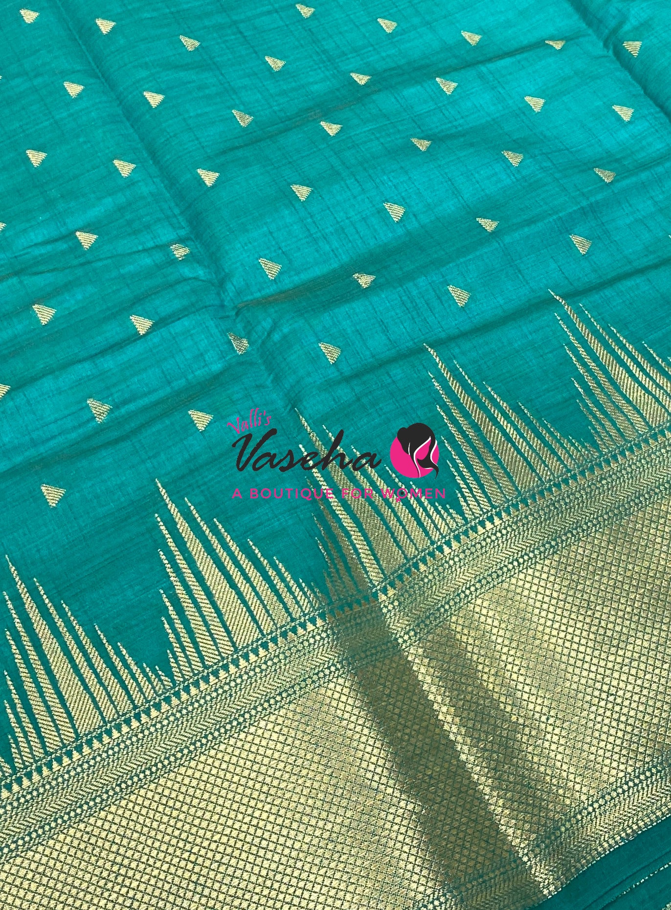 Semi Tussar Silk Saree | Blue Shade |VVSTS054