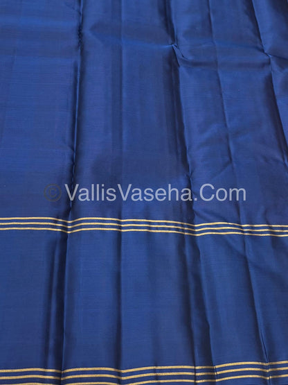 Half Mix - Pure Soft Silk Saree - Long Retta Petta Border with Butta - VVPSS075
