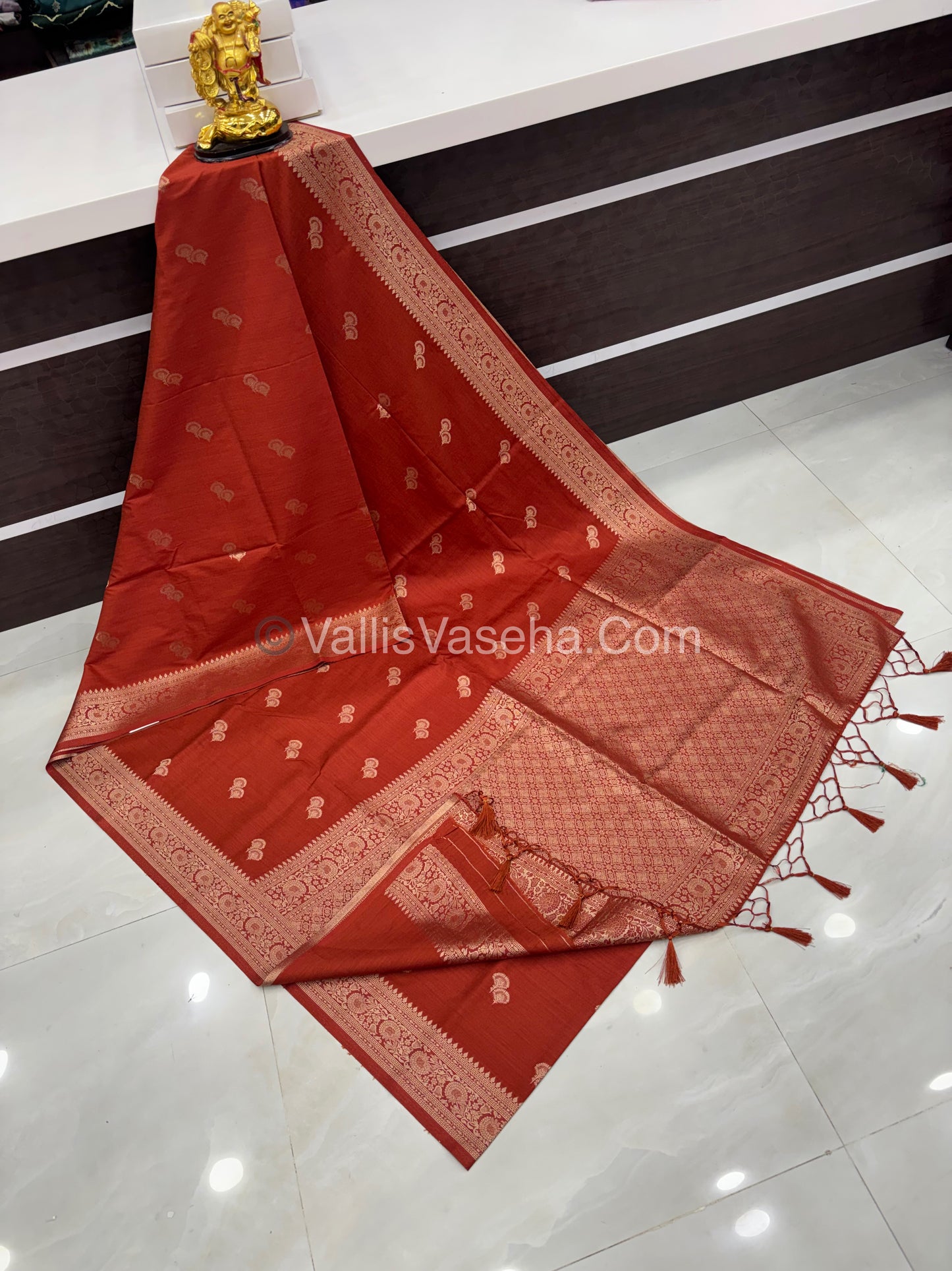 Banarasi - Heritage Silk - Semi Kathan Silk - Orange Shade- VVBHS004