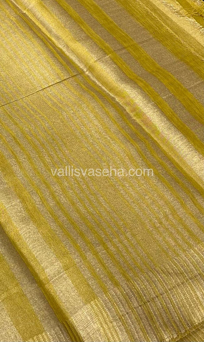 Semi Tussar Silk - Mustard Yellow Shade - VVSTS001