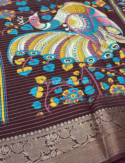 Semi Binny Silk - Vaira Voosi Design and Leaf prints - VVSDS005