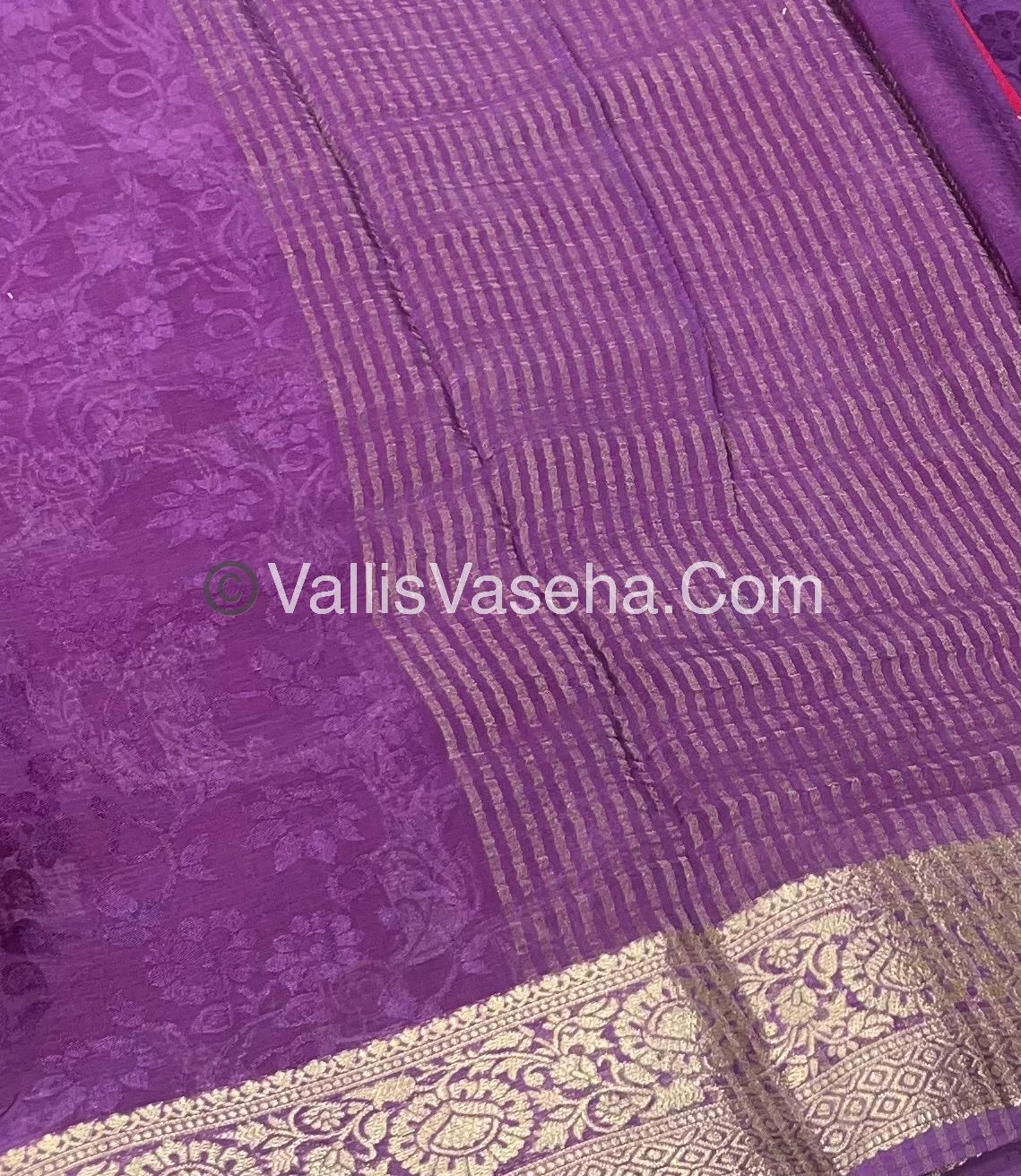 Semi Viscose / Semi Mysore Crepe Silk Variety - Embossed Design - VVSMC002