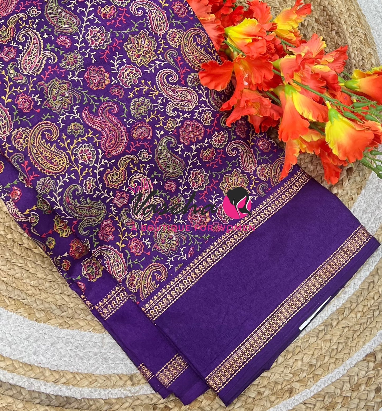 Casual Wear - Fancy Mixed Cotton - Purple Shade - VVFMC007