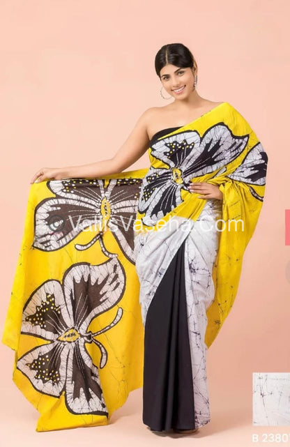 Pure Soft Mul Mul Cotton Sarees (half & half )- VVMMC005