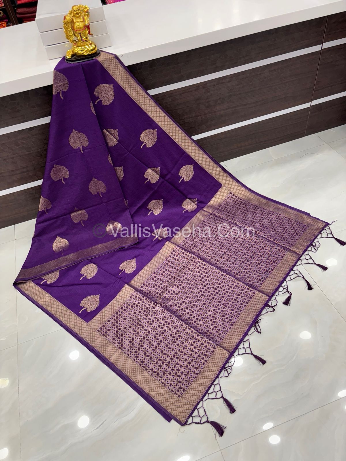 Banarasi - Heritage Silk - Semi Kathan Silk -  Purple Shade - VVBHS007