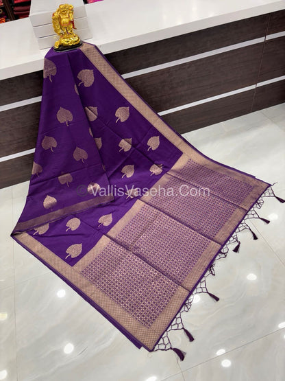 Banarasi - Heritage Silk - Semi Kathan Silk -  Purple Shade - VVBHS007