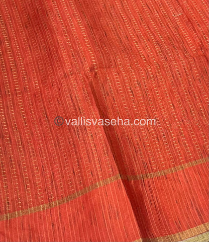 Semi Tussar Silk - Vairavoosi Design - VVSTS037