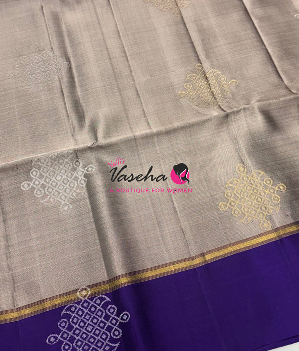 Half Mix - Pure Soft Silk Saree - Kolam Design - VVPSS158