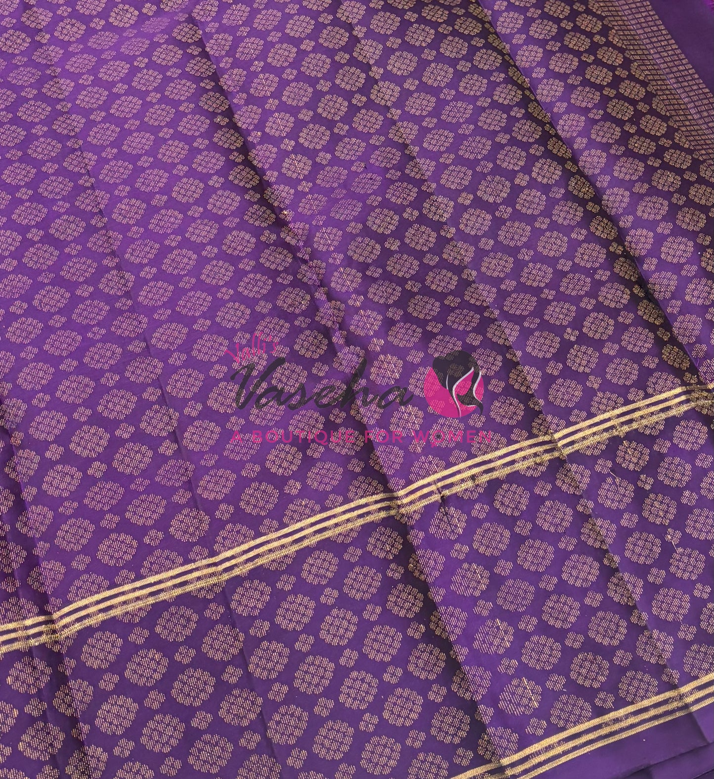 Half Mix - Pure Soft Silk Saree - Long Retta Petta Border with Butta - VVPSS105