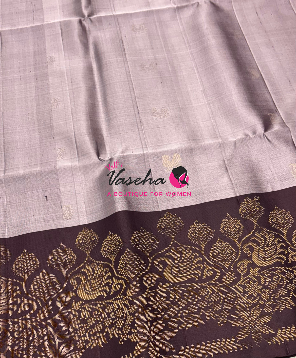 Pure Soft Silk Saree - Onion Pink & Brown - VVPSS119