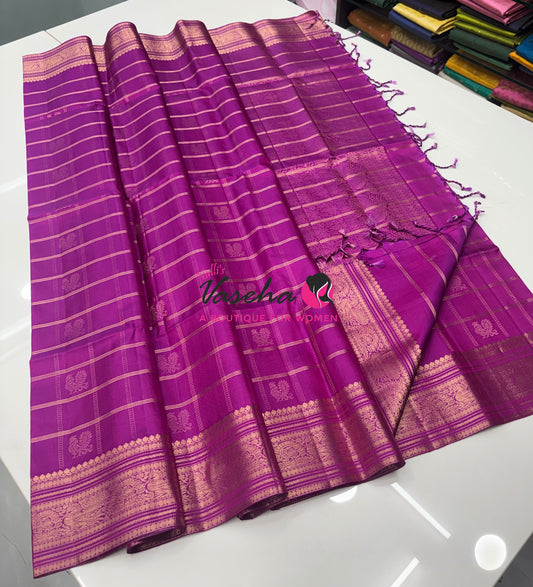 Pure Soft Silk Saree  - Purplish Pink Shade - VVPSS162