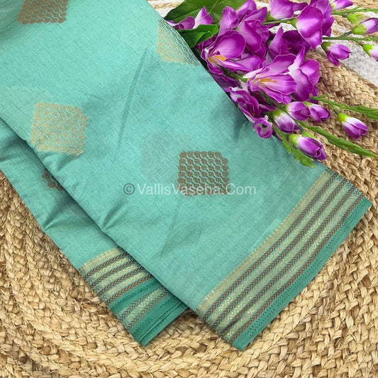 Semi Tussar Silk Saree - Pastel Green Shade - VVSTS016