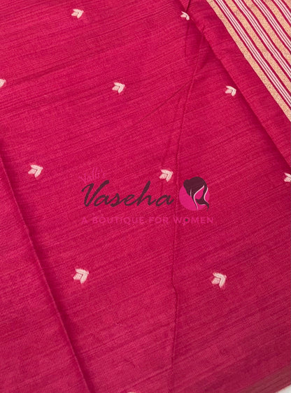 Semi Gicha Tussar Silk - Pink Shade - VVGTS002