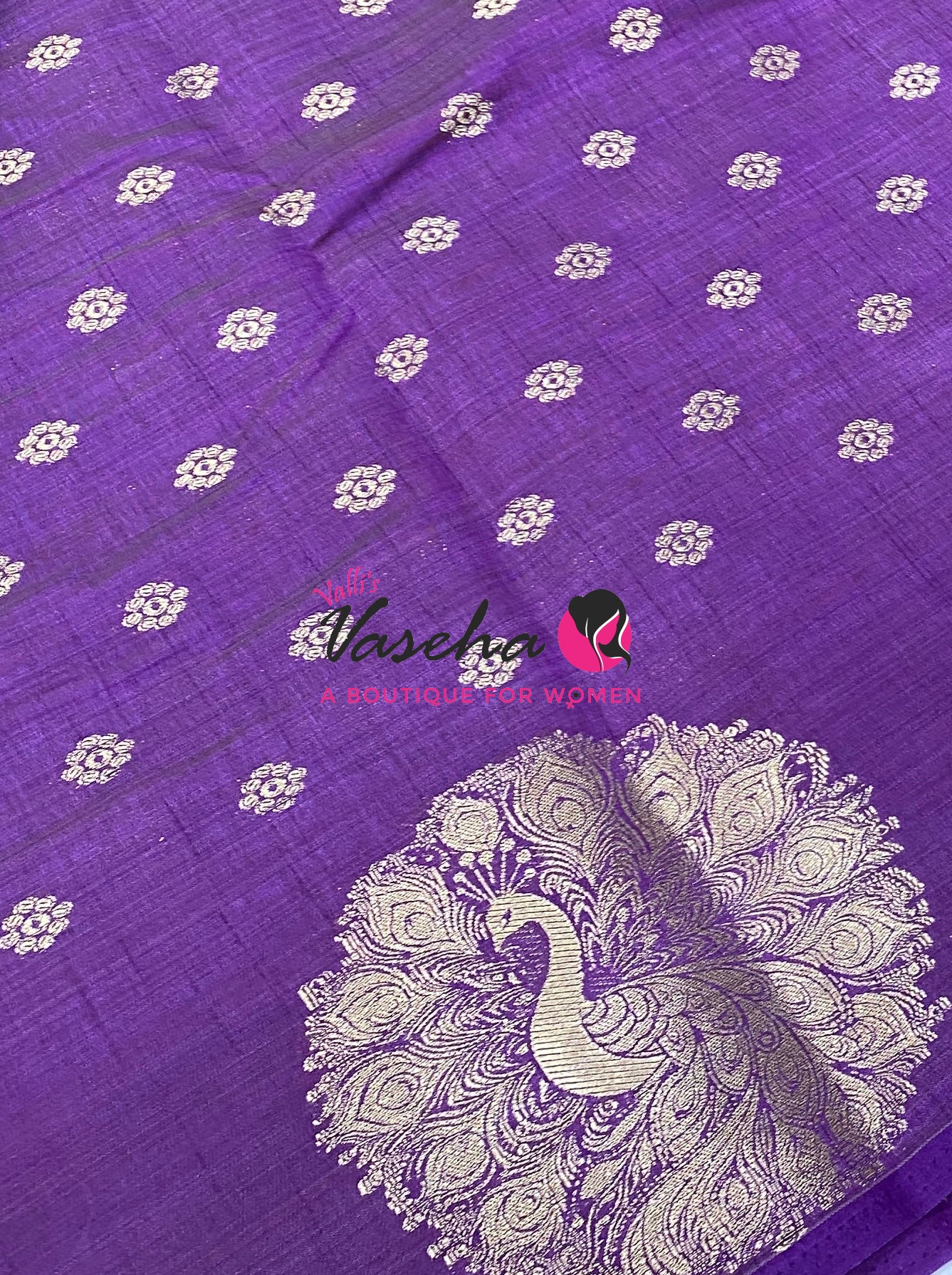 Semi Tussar Silk Saree | Purple Shade |VVSTS056