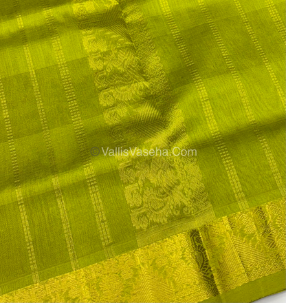 Pure Silk Cotton Saree - Pazhum Pazhamum Checks Design - VVPPSC02
