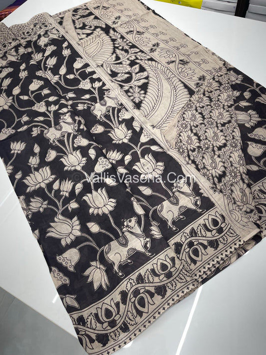 Pure Kalamkari Cotton Saree - VVPKC001