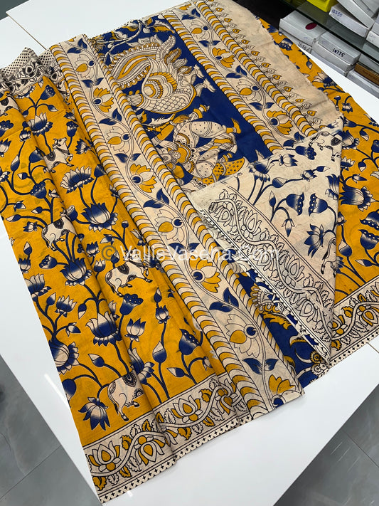 Pure Kalamkari Cotton Saree - VVPKC001