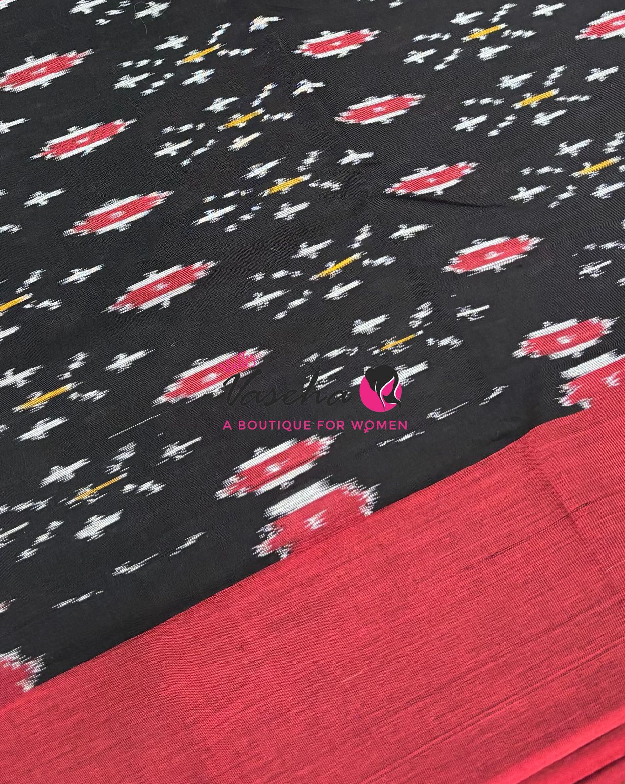 Ikkat Mercerised Cotton Saree - Single Ikkat - VVIKS001