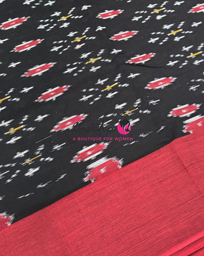 Ikkat Mercerised Cotton Saree - Single Ikkat - VVIKS001