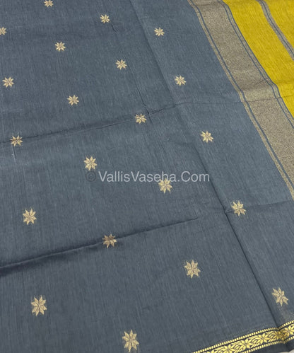 Semi Maheshwari Silk Cotton Saree - VVMSC002