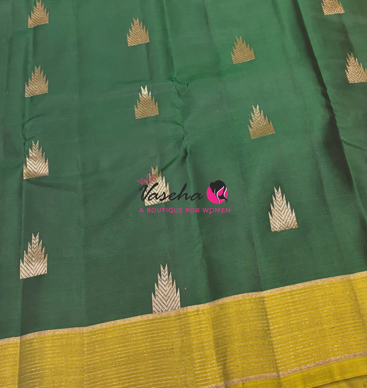 Half Mixed  Soft Silk Saree - (1.75 warp) Green & Yellow - VVPSS090