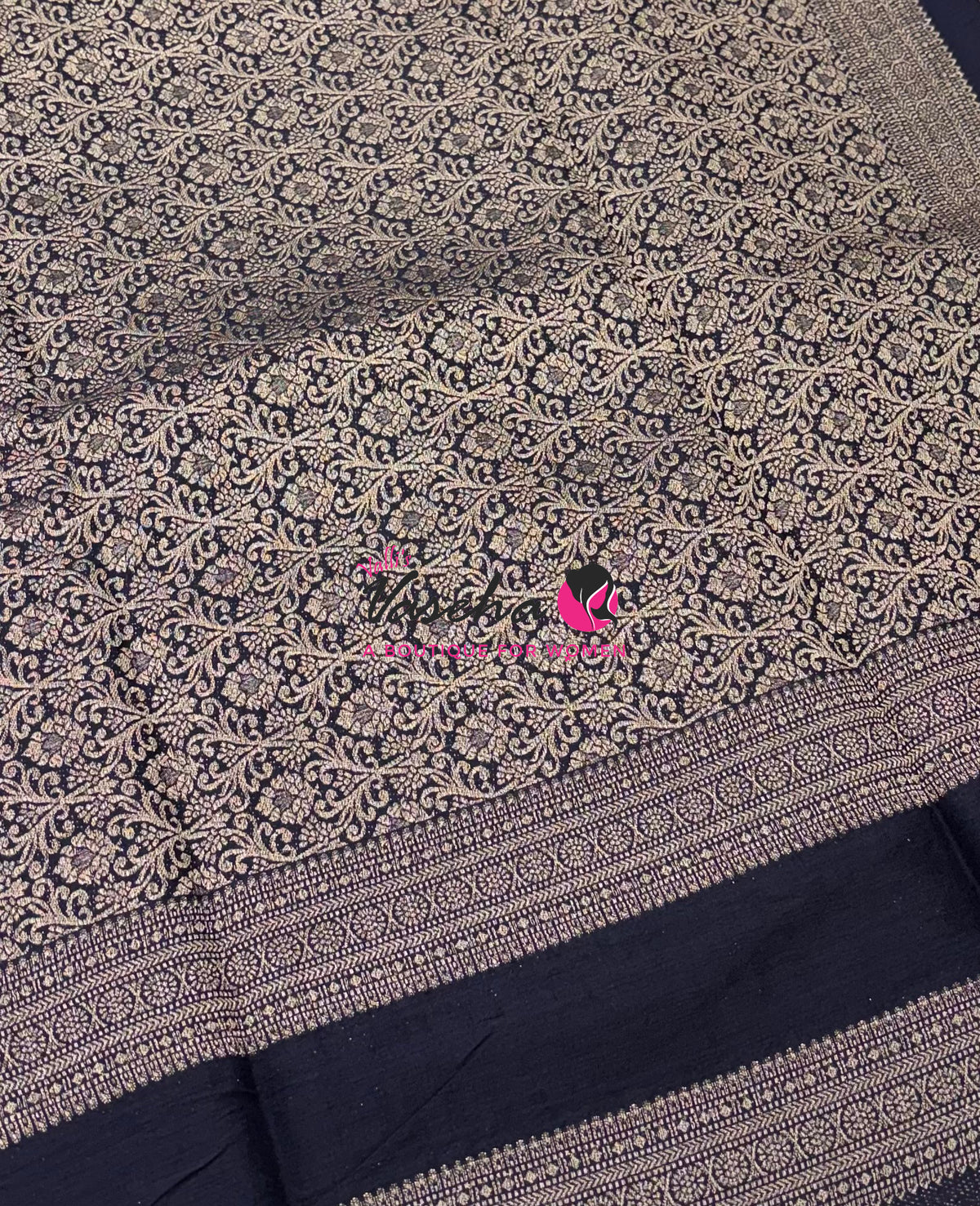 Banarasi - Heritage Silk - Blue With Navy Blue - VVBHS015