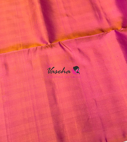 Pure Soft Silk Saree - Border Less - Peachish Pink Shade - VVPSS081