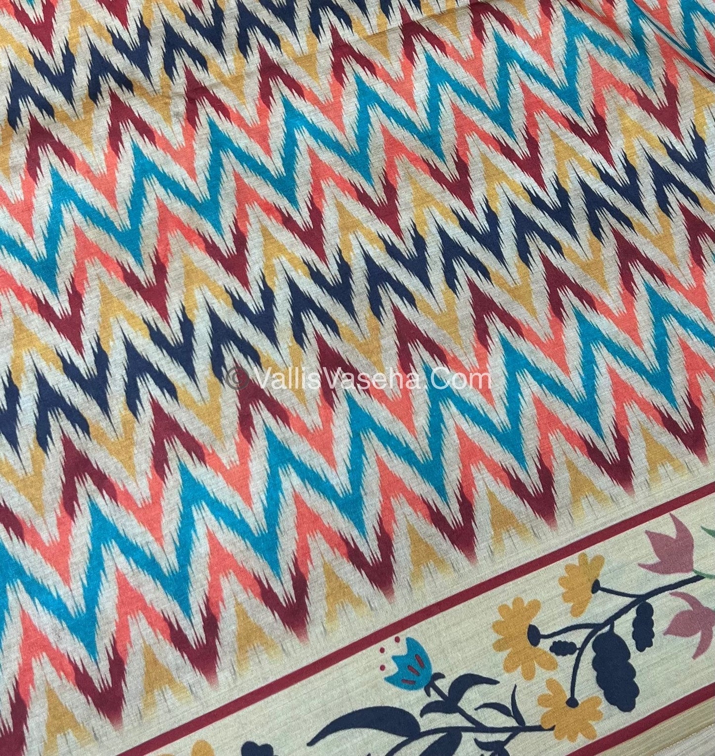30% less - Offer Saree -   Semi Tussar Silk Saree - VVDS006