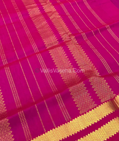 Pure Silk Cotton Sarees - Ramar Green With Pink - VVPSC003