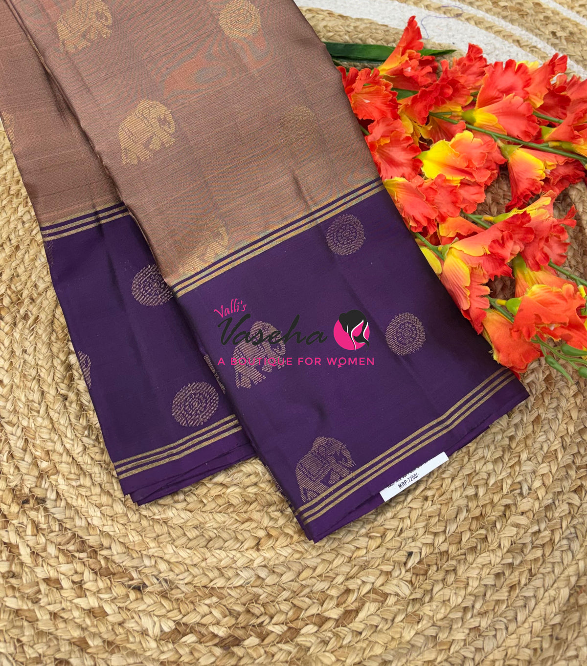 Half Mix - Pure Soft Silk Saree - Long Retta Petta Border with Butta - VVPSS105